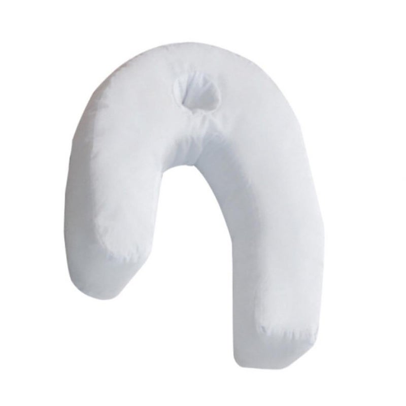 U-Shaped Side Sleeping Pillows For Neck And Shoulder Pain, Air Beads Support Pillow with Removable Cooling Cover, Neck Shoulder Spine Alignment for Snoring Reduction & Better Sleep  ﻿ - Image 1